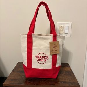 Trader Joe’s Mini Canvas Tote - Red